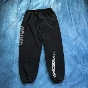 LiveSore Mens Graphic Sweatpants Black Motivational Joggers Fleece‎ Gym Pants